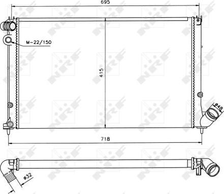 NRF 58019 - Radiators, Motora dzesēšanas sistēma autodraugiem.lv