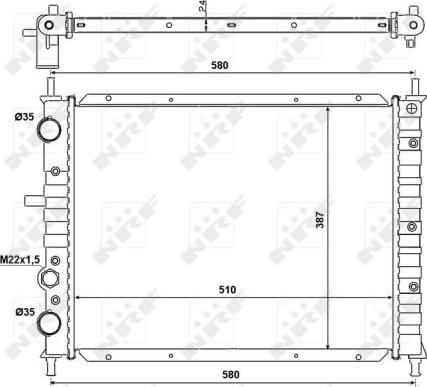 NRF 58013 - Radiators, Motora dzesēšanas sistēma autodraugiem.lv