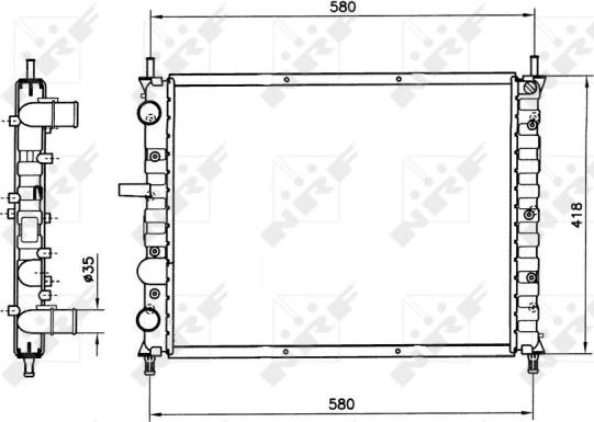 NRF 58017 - Radiators, Motora dzesēšanas sistēma autodraugiem.lv