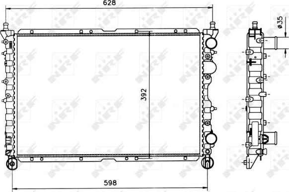 NRF 58085 - Radiators, Motora dzesēšanas sistēma autodraugiem.lv