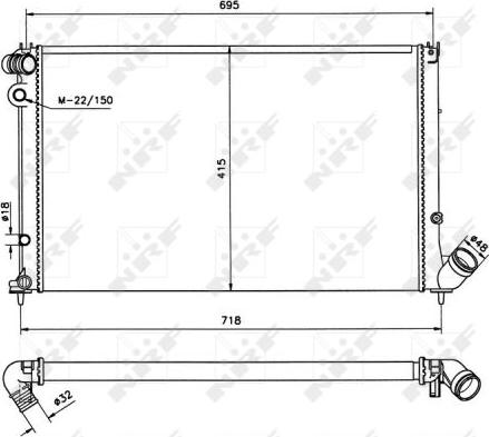 NRF 58020 - Radiators, Motora dzesēšanas sistēma autodraugiem.lv