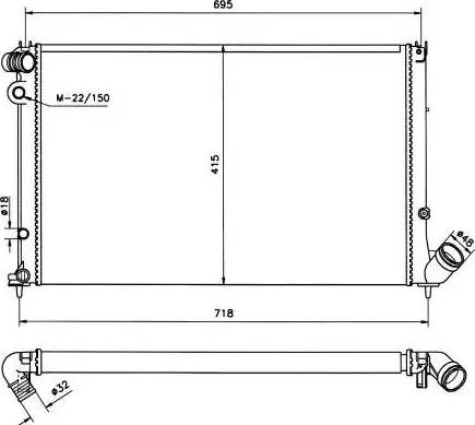 NRF 58021 - Radiators, Motora dzesēšanas sistēma autodraugiem.lv