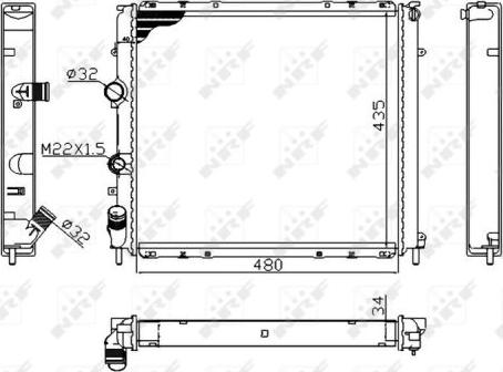 NRF 58075A - Radiators, Motora dzesēšanas sistēma autodraugiem.lv