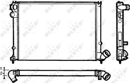 NRF 58076 - Radiators, Motora dzesēšanas sistēma autodraugiem.lv