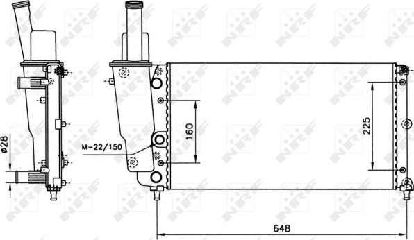 NRF 58072 - Radiators, Motora dzesēšanas sistēma autodraugiem.lv