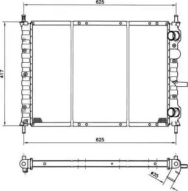 NRF 58190 - Radiators, Motora dzesēšanas sistēma autodraugiem.lv