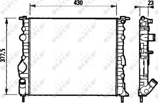 NRF 58192 - Radiators, Motora dzesēšanas sistēma autodraugiem.lv