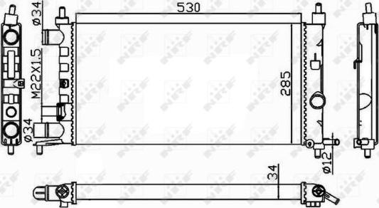 NRF 58155 - Radiators, Motora dzesēšanas sistēma autodraugiem.lv