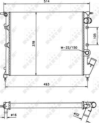 NRF 58105 - Radiators, Motora dzesēšanas sistēma autodraugiem.lv