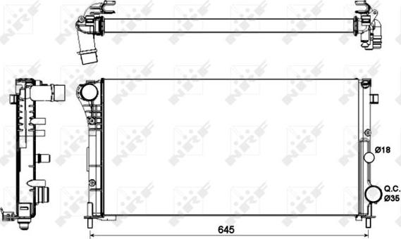 NRF 58185 - Radiators, Motora dzesēšanas sistēma autodraugiem.lv