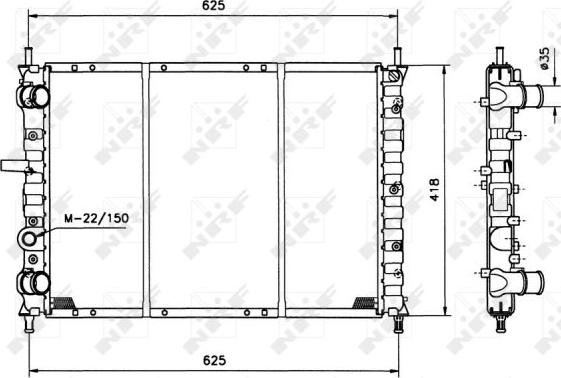 NRF 58122 - Radiators, Motora dzesēšanas sistēma autodraugiem.lv