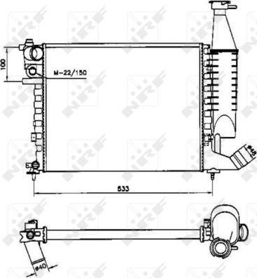 NRF 58173 - Radiators, Motora dzesēšanas sistēma autodraugiem.lv