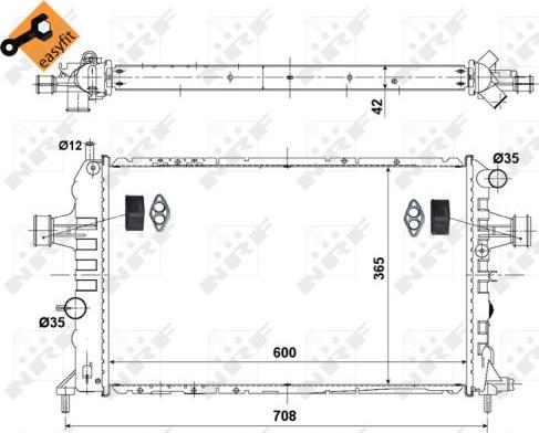 NRF 58177 - Radiators, Motora dzesēšanas sistēma autodraugiem.lv