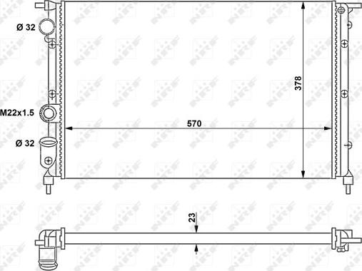 NRF 58852 - Radiators, Motora dzesēšanas sistēma autodraugiem.lv