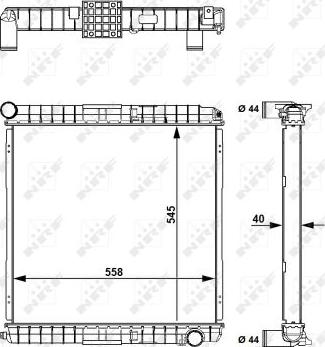 NRF 58827 - Radiators, Motora dzesēšanas sistēma autodraugiem.lv