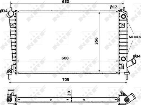 NRF 58349 - Radiators, Motora dzesēšanas sistēma autodraugiem.lv