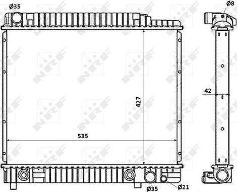 NRF 58348 - Radiators, Motora dzesēšanas sistēma autodraugiem.lv