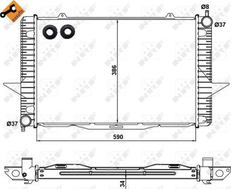 NRF 58342 - Radiators, Motora dzesēšanas sistēma autodraugiem.lv