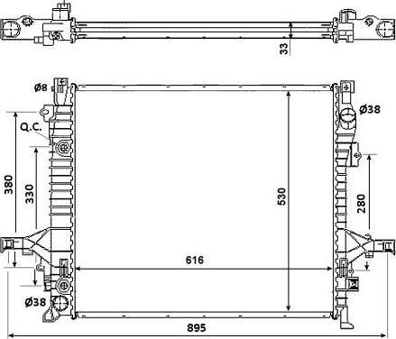 NRF 58356 - Radiators, Motora dzesēšanas sistēma autodraugiem.lv
