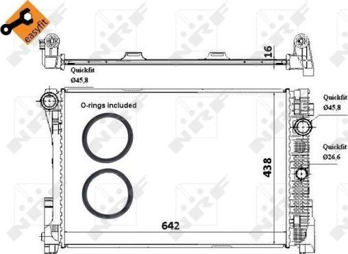 NRF 58336 - Radiators, Motora dzesēšanas sistēma autodraugiem.lv