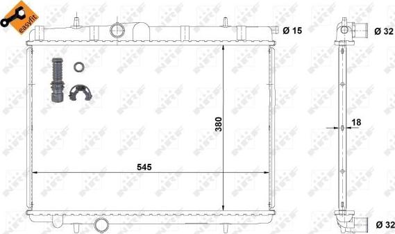 NRF 58299 - Radiators, Motora dzesēšanas sistēma autodraugiem.lv