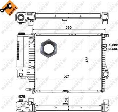 NRF 58247 - Radiators, Motora dzesēšanas sistēma autodraugiem.lv