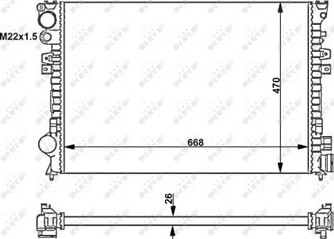 NRF 58262 - Radiators, Motora dzesēšanas sistēma autodraugiem.lv