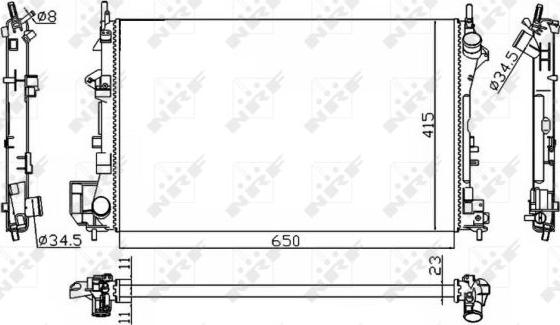 NRF 58203A - Radiators, Motora dzesēšanas sistēma autodraugiem.lv