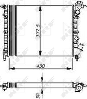 NRF 58207 - Radiators, Motora dzesēšanas sistēma autodraugiem.lv