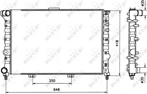 NRF 58216 - Radiators, Motora dzesēšanas sistēma autodraugiem.lv