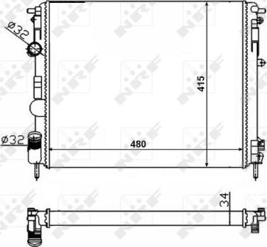 NRF 58217 - Radiators, Motora dzesēšanas sistēma autodraugiem.lv