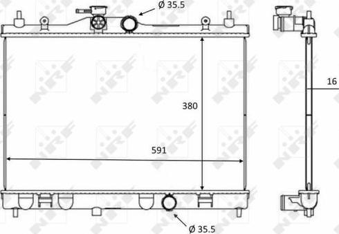 NRF 58236 - Radiators, Motora dzesēšanas sistēma autodraugiem.lv