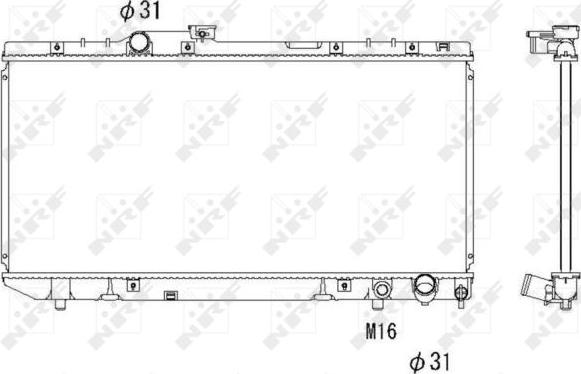 NRF 58238 - Radiators, Motora dzesēšanas sistēma autodraugiem.lv