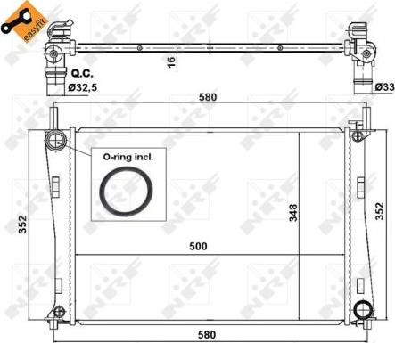 NRF 58274 - Radiators, Motora dzesēšanas sistēma autodraugiem.lv