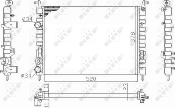 NRF 58726 - Radiators, Motora dzesēšanas sistēma autodraugiem.lv