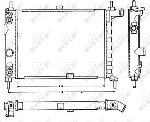 NRF 58721 - Radiators, Motora dzesēšanas sistēma autodraugiem.lv