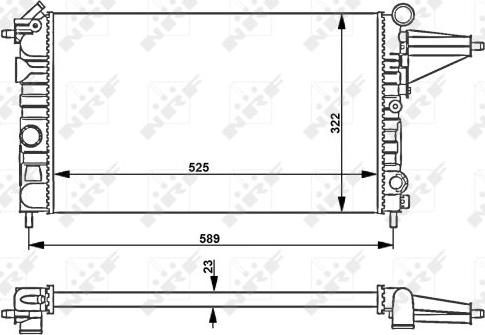 NRF 58775 - Radiators, Motora dzesēšanas sistēma autodraugiem.lv