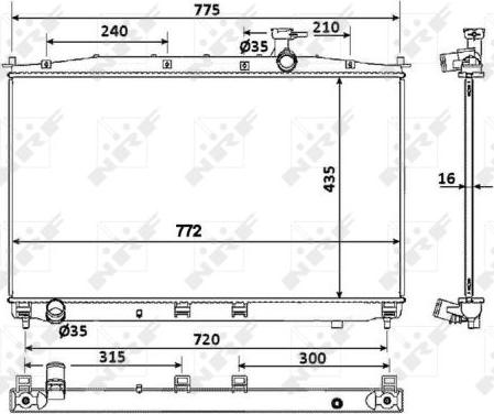 NRF 53942 - Radiators, Motora dzesēšanas sistēma autodraugiem.lv