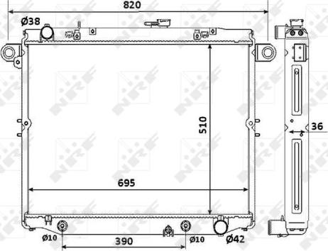 NRF 53919 - Radiators, Motora dzesēšanas sistēma autodraugiem.lv