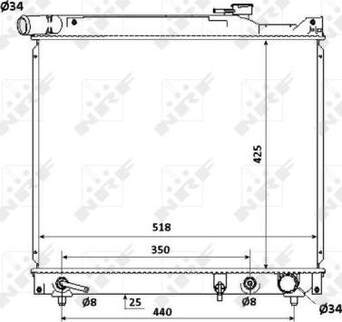 NRF 53912 - Radiators, Motora dzesēšanas sistēma autodraugiem.lv