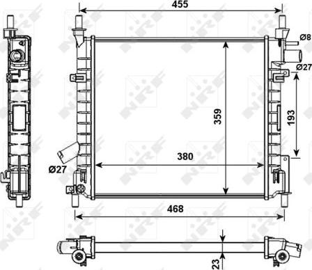 NRF 53989 - Radiators, Motora dzesēšanas sistēma autodraugiem.lv