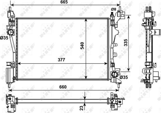 NRF 53981 - Radiators, Motora dzesēšanas sistēma autodraugiem.lv