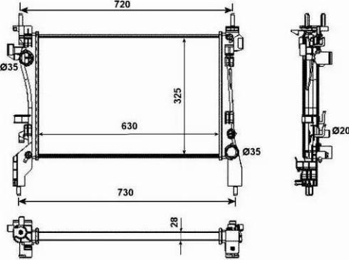 NRF 53988 - Radiators, Motora dzesēšanas sistēma autodraugiem.lv