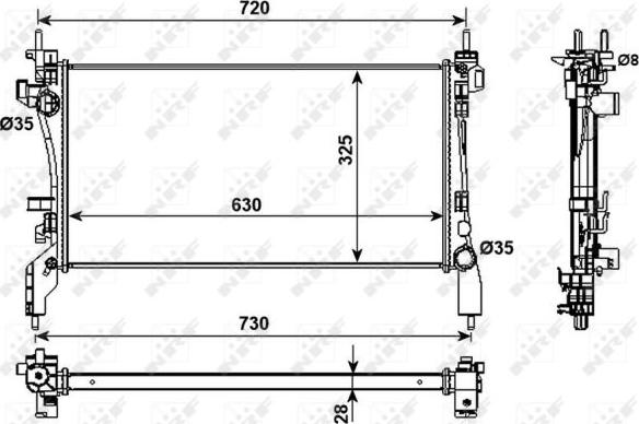 NRF 53982 - Radiators, Motora dzesēšanas sistēma autodraugiem.lv