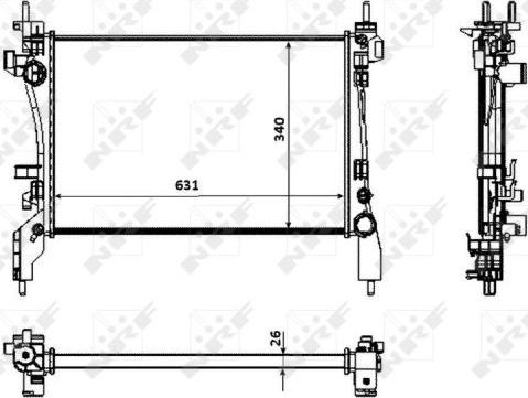 NRF 53934 - Radiators, Motora dzesēšanas sistēma autodraugiem.lv