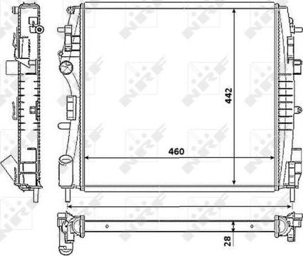 NRF 53938 - Radiators, Motora dzesēšanas sistēma autodraugiem.lv