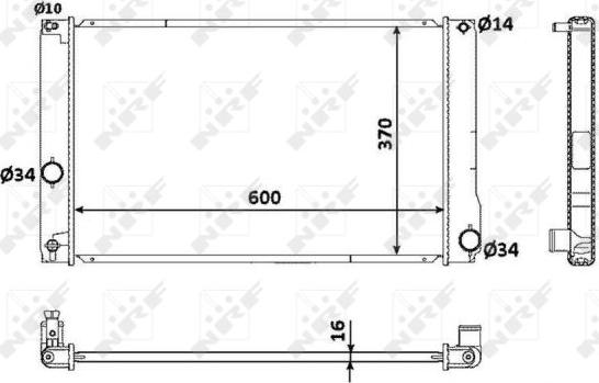 NRF 53926 - Radiators, Motora dzesēšanas sistēma autodraugiem.lv