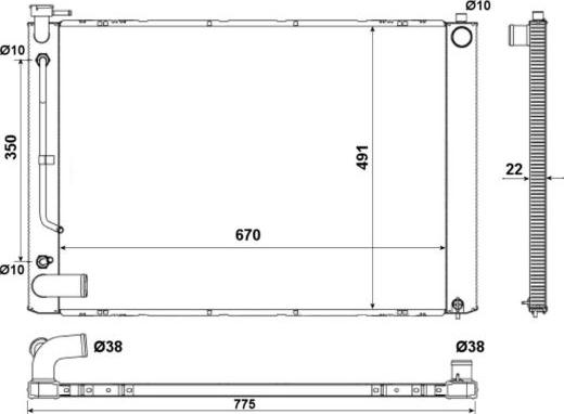 NRF 53974 - Radiators, Motora dzesēšanas sistēma autodraugiem.lv