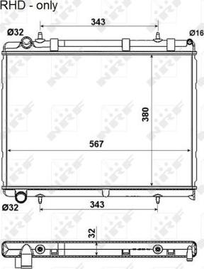 NRF 53973 - Radiators, Motora dzesēšanas sistēma autodraugiem.lv