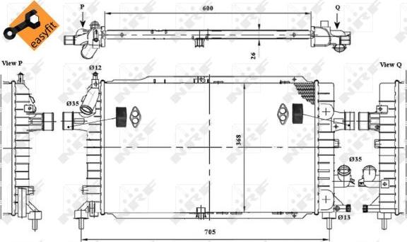 NRF 53447 - Radiators, Motora dzesēšanas sistēma autodraugiem.lv